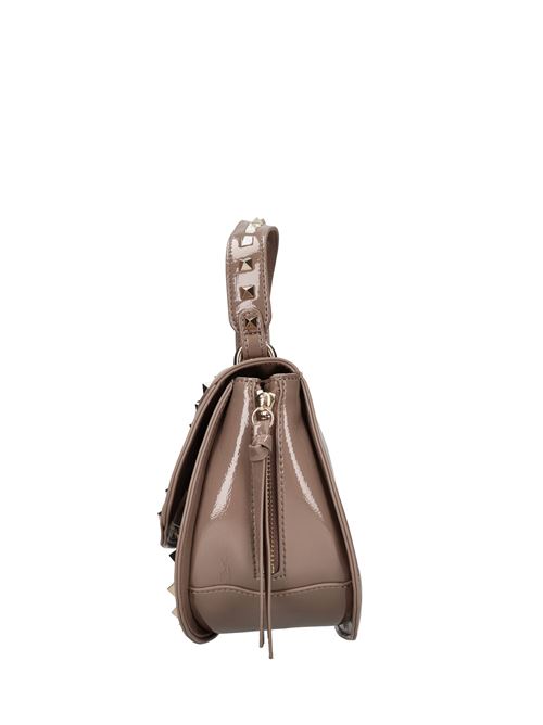 Borsa in vernice LA CARRIE | THUNDER HAND BAG SYNT. TUMBLEDTAUPE